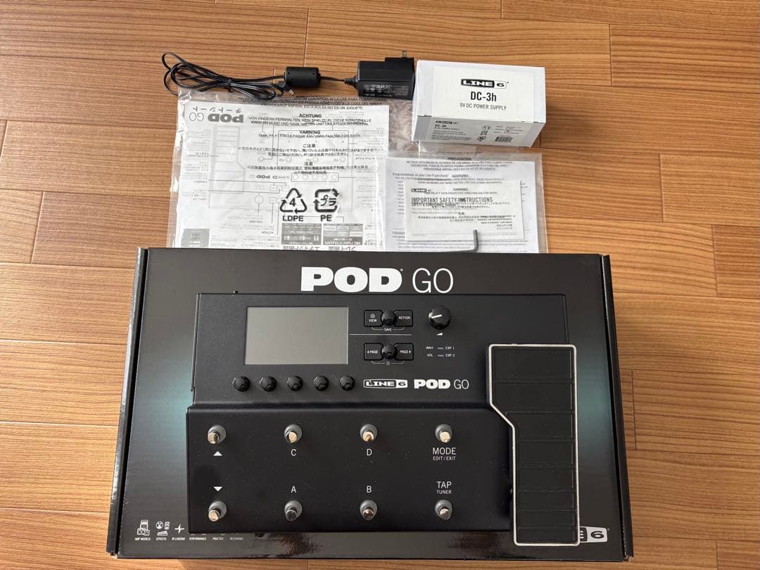 LINE 6 POD GO ギターエフェクター【箱/付属品付】 ライブ使用に特化されたマルチエフェクター！Line6 POD Goレビュー